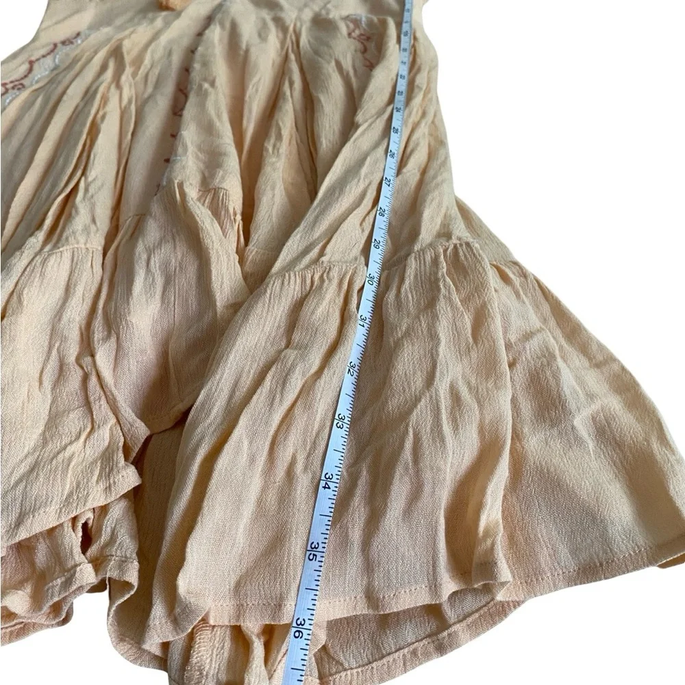 TOWNSEN Piper Beige‎ boho dress with embroidered Details size Small